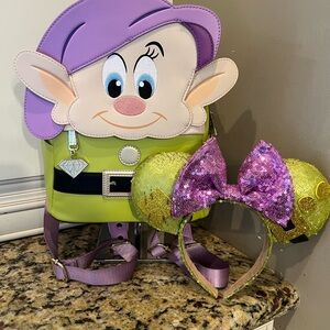Loungefly Snow White Dopey Backpack *FREE EARS*